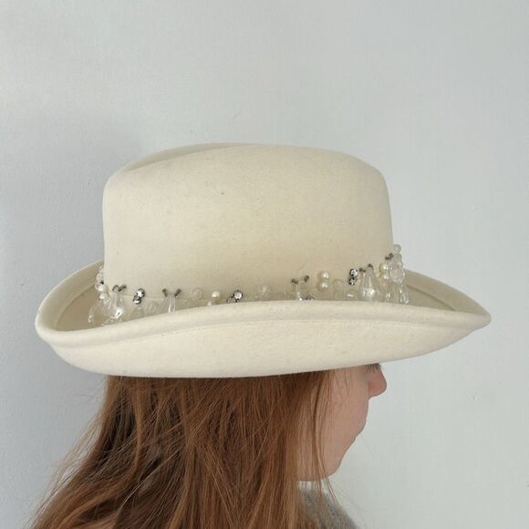 Vintage 70s/80s YSL Yves Saint Laurent Jeweled Fedora main image 10